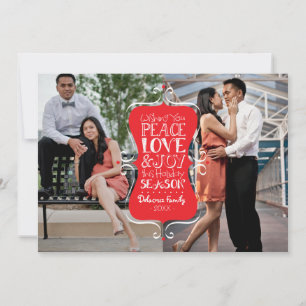 5x7 Peace, Love & Joy Frame 2 Carte photo
