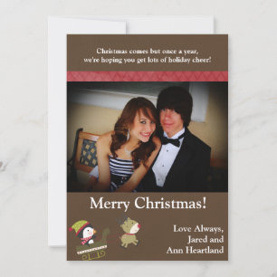 5x7 Penguin / Reindeer Christmas Games Invitation