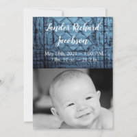 5x7 Photo Faire-part de naissance armée rustique p