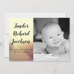 5x7 Photo Faire-part de naissance Armée Sunrise Pa