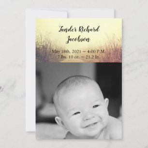 5x7 Photo Faire-part de naissance Armée Sunrise Pa
