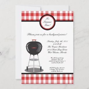 5x7 Picknick-Sommer-Grillparty-Einladung Einladung