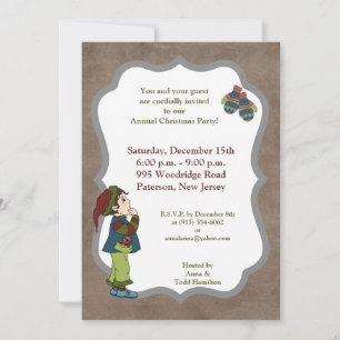 5x7 Recherche de gants d'hiver Invitation