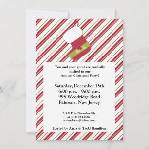 5x7 Rouge / Vert Noël Invitation de réserve