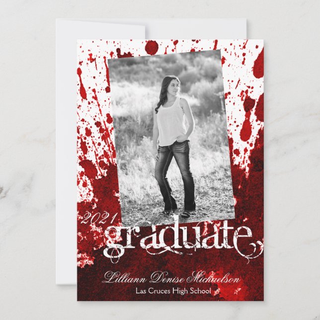 5x7 Senior Faire-part Splatz Vampire Obtenu (Devant)