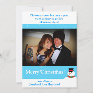 5x7 Snowman Invitation