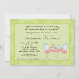 5x7 Tea Party Pointe Baby shower Invitation