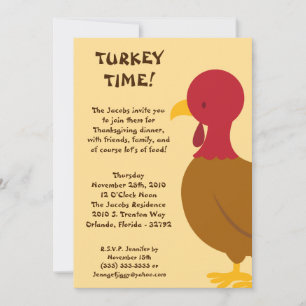 5x7 Truthahn-Essen Thanksgiving-Party-Einladung Einladung