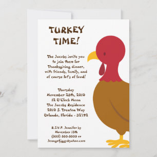 5x7 Truthahn-Essen Thanksgiving-Party-Einladung Einladung