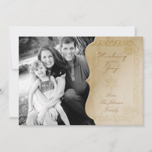 5x7 Weihnachten XMAS Altpapier Vintage FOTO Karte