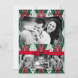 5x7 XMAS Carte photo vert doux Noël moche