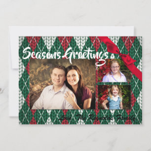5x7 XMAS Carte photo vert doux Noël moche