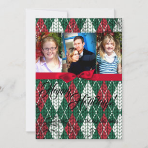 5x7 XMAS Carte photo vert doux Noël moche
