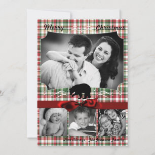 5x7 XMAS Ours rouge de Noël plaqué Carte photo Fab