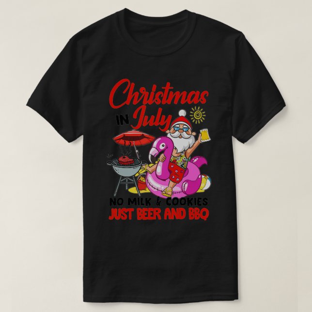 5zV0 Weihnachten im Juli keine Milch und Keks nur  T-Shirt (Design vorne)