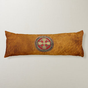 [600] Altes keltisches Sacred Gold Knot Cross Seitenschläferkissen
