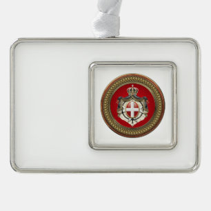 [600] Beschluss Maltas - SMOM-Wappen Rahmen-Ornament Silber