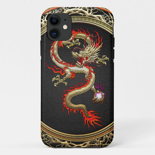 [600] Goldener chinesischer Drache Fucanglong Case-Mate iPhone Hülle (Rückseite)