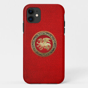 [600] Isländischer Drache, Landvættir [Gold] iPhone 11 Hülle