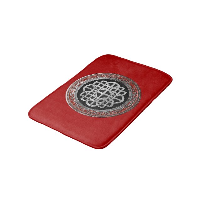 [600] Sacred Celtic Silver Knot Cross Badematte (Schrägansicht)