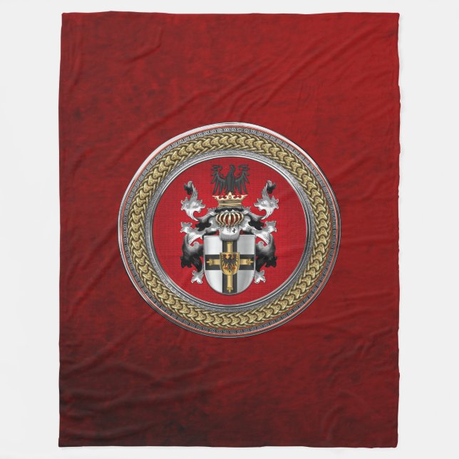 [600] Wappen-Teutonenkappe Fleecedecke (Vorderseite)