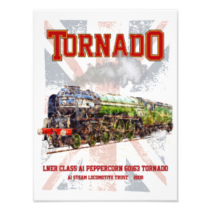 60163 Tornado Vintage-Dampflok Fotodruck