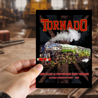 60163 Tornado Vintage-Dampflokomotive Postkarte