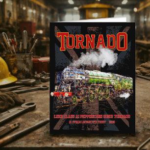 60163 Tornado Vintage Dampfzuglokomotive Dankeskarte