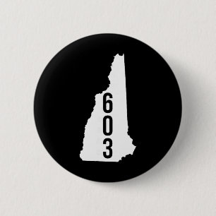 603 Nh New Hampshire Vorwahl Staat Karte Tee  Button