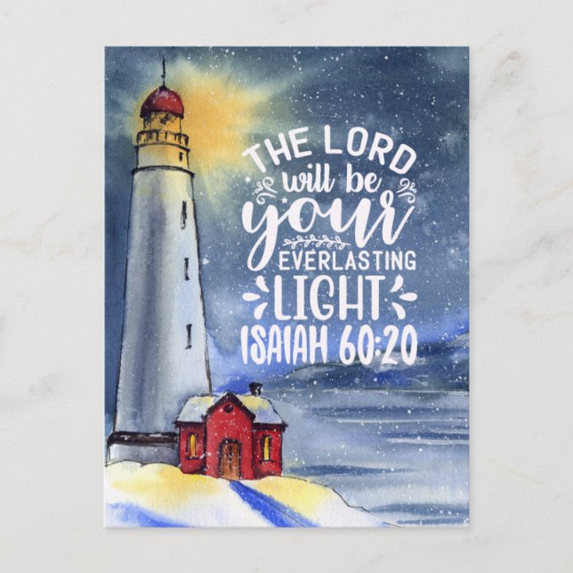 60:20 The Lord Will Be Your Light Postkarte (Vorderseite)