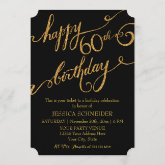 60., 60. Geburtstagsparty Einladung