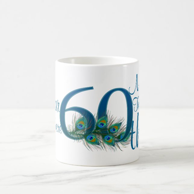 # 60 - 60. Hochzeitstag oder 60. Geburtstag Kaffeetasse (Mittel)