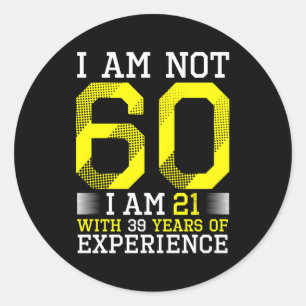 60. 60 RUNDER AUFKLEBER