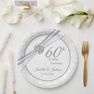 60./75. Diamant-Jahrestag Pappteller