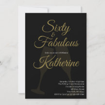60 and Fabulous | 60th Birthday Party Black Gold