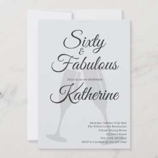 60 and Fabulous | 60th Birthday Party Einladung