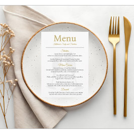 60 and Fabulous Birthday White Gold  Menükarte