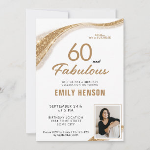 60 ans et Fabuleux Invitation 60ème Anniversaire