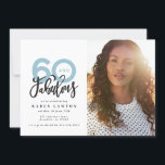 60 aussehen als Geburtstagseinladung eines guten F<br><div class="desc">60 Look,  60 und fabelhafte Foto Geburtstagseinladung. Moderner Schriftzeichen zum Trend Typografie Design. Teil einer Sammlung. Farben können individuell angepasst werden.</div>