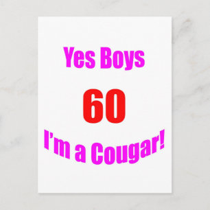 60 Cougar Birthday Postkarte