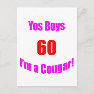60 Cougar Birthday Postkarte