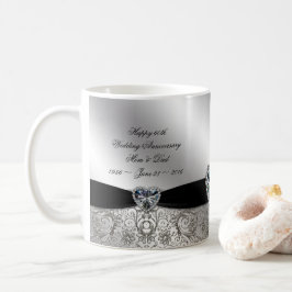 60. Diamant-Hochzeits-Jahrestags-Kaffee-Tasse Kaffeetasse
