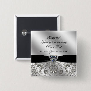 60. Diamant-Hochzeitstag-Knopf Button