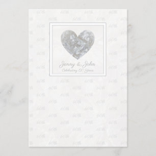 60. Diamantene Hochzeit Herz-Einladung Einladung