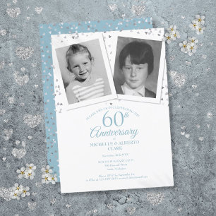 60. Diamantene Hochzeitstag-Kind Fotos Einladung