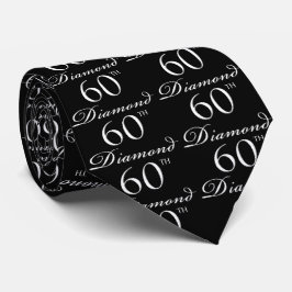 60. Diamantenjubiläum mit schwarzer Damaske Krawatte