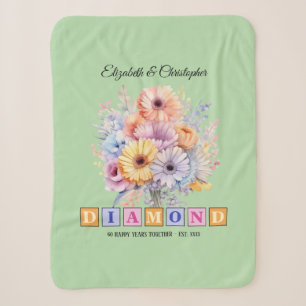 60. Diamond Jubiläum gerbera Blume grün Sherpadecke
