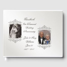 60. Diamond Wedding Anniversary Foto Gästebuch