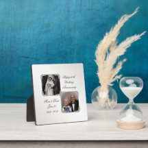 60. Diamond Wedding Anniversary Foto Plaque