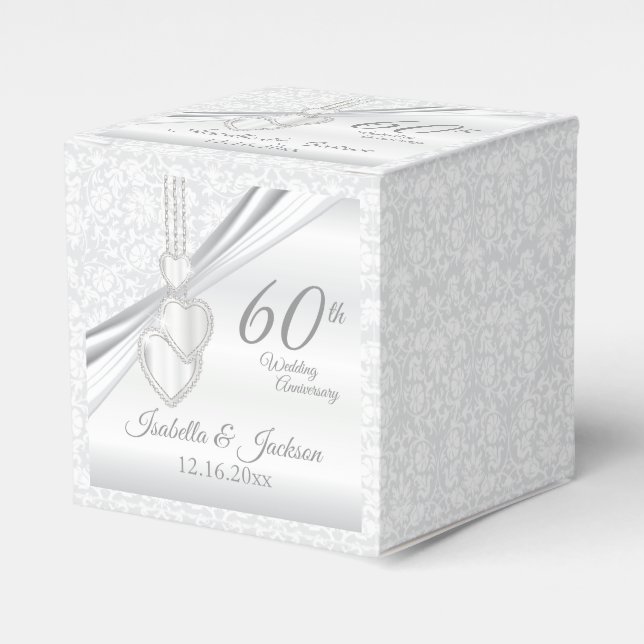 60. Diamond Wedding Jubiläum Geschenkschachtel (Vorderseite)